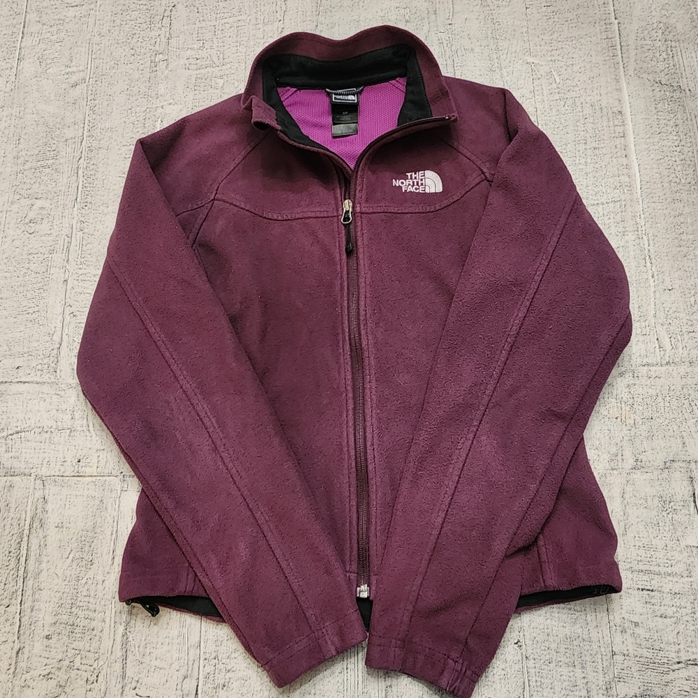 The North Face Women's Fleece Jacket Windwall 1 Shell Port Purple Size‎ Small